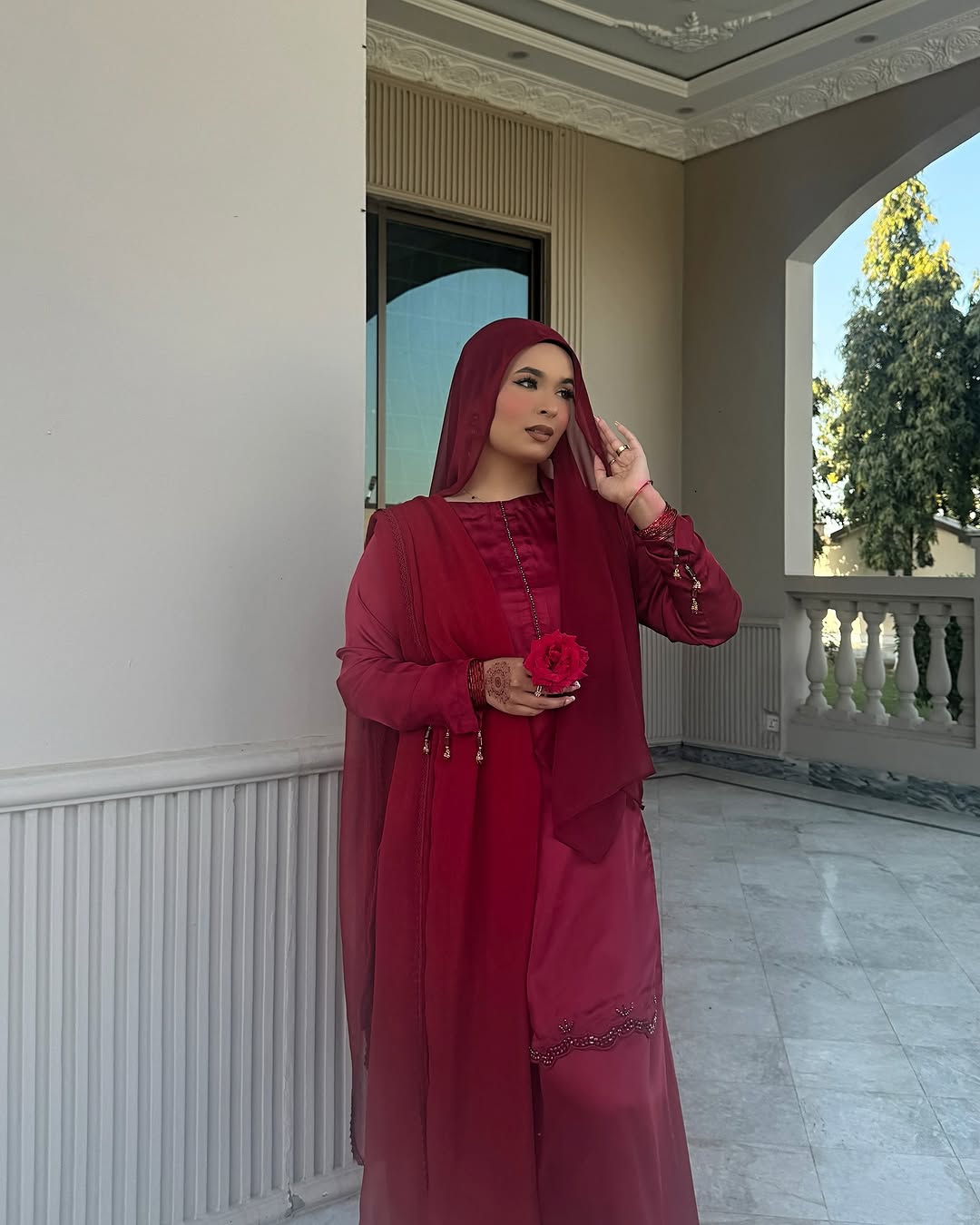 Embroidery Russian Silk  Suit