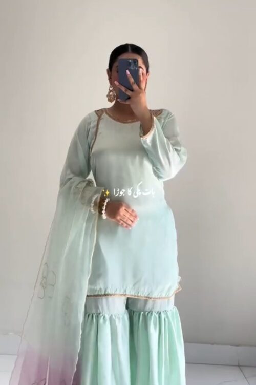 C_Green 3 Piece Stitched