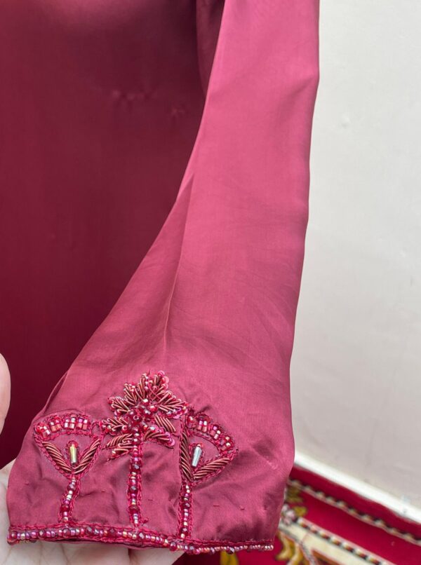🌸 Maroon Tussle Silk Ensemble - Image 4